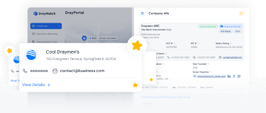 DrayMatch interface for draymen and carriers